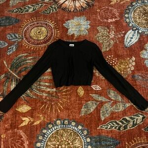 PINK Victoria's Secret Black Long Sleeve Top
